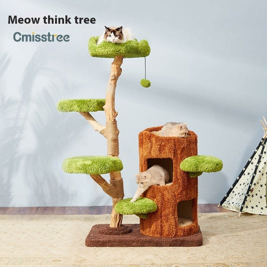 Arbre à Chat Compact Design - Centre Activité Sisal Naturel - FELINA
